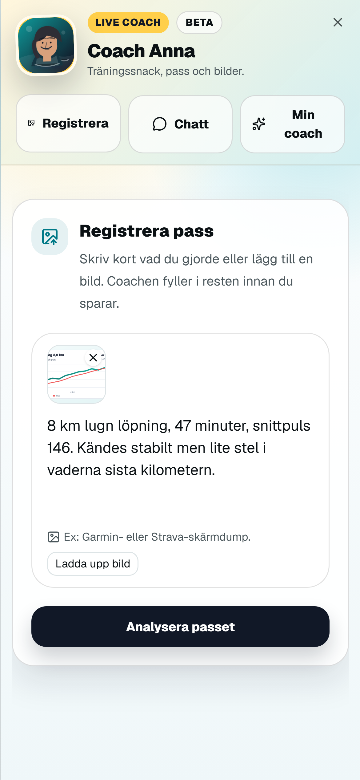 Registrera pass med text eller bild